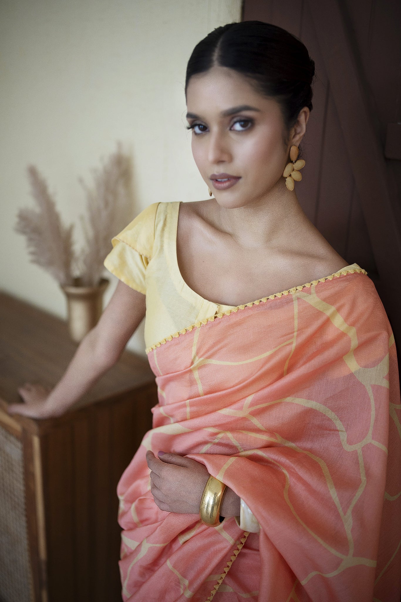 Lemon Yellow Chanderi Silk Blouse