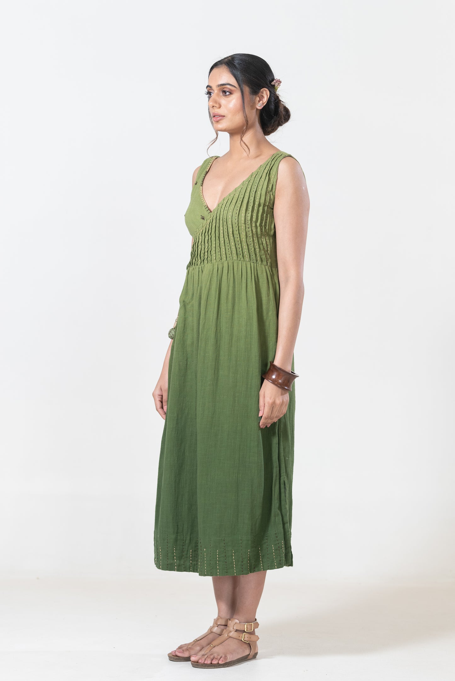 Ombre Cotton Tie-on Dress