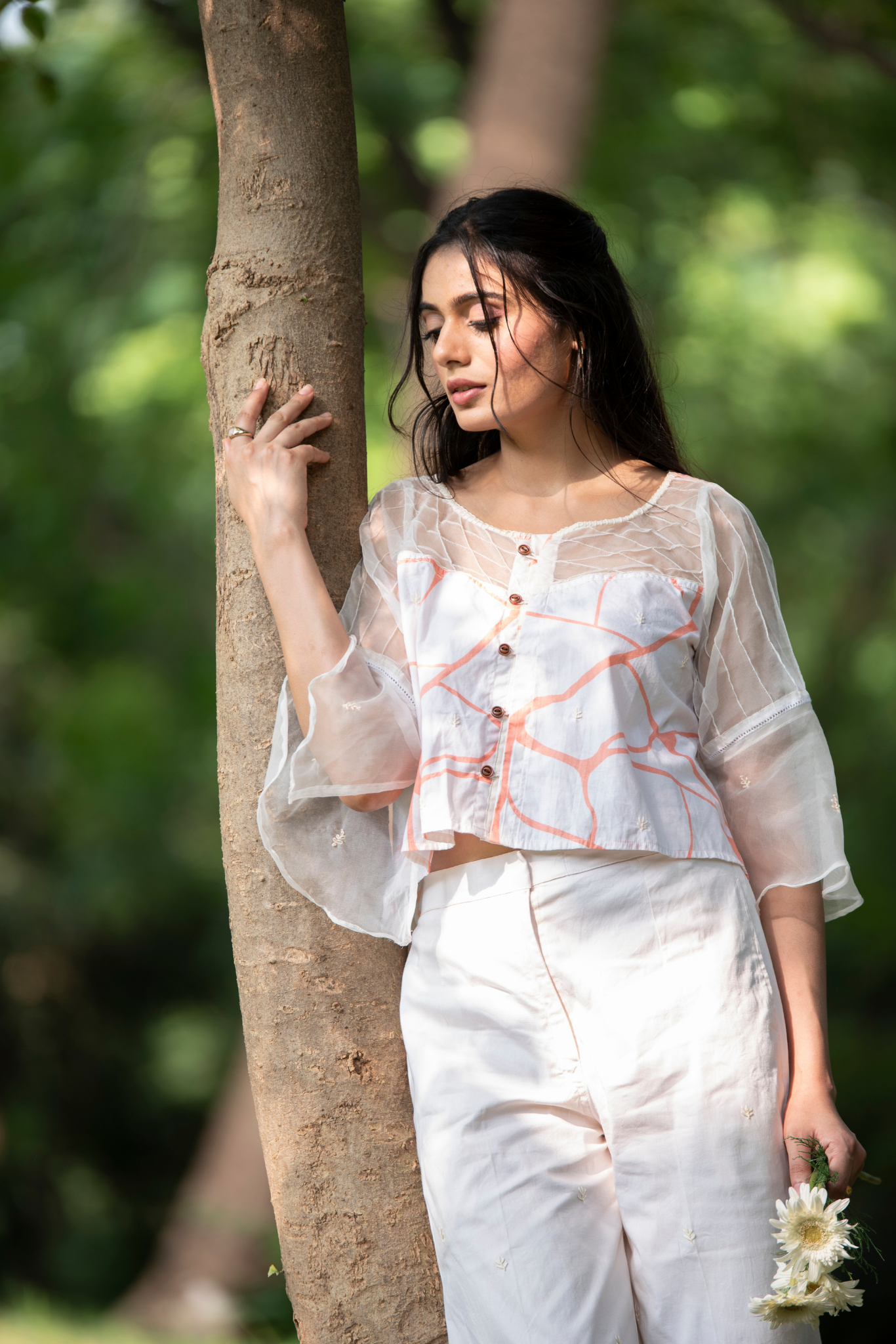 Organza & Cotton Summery Top