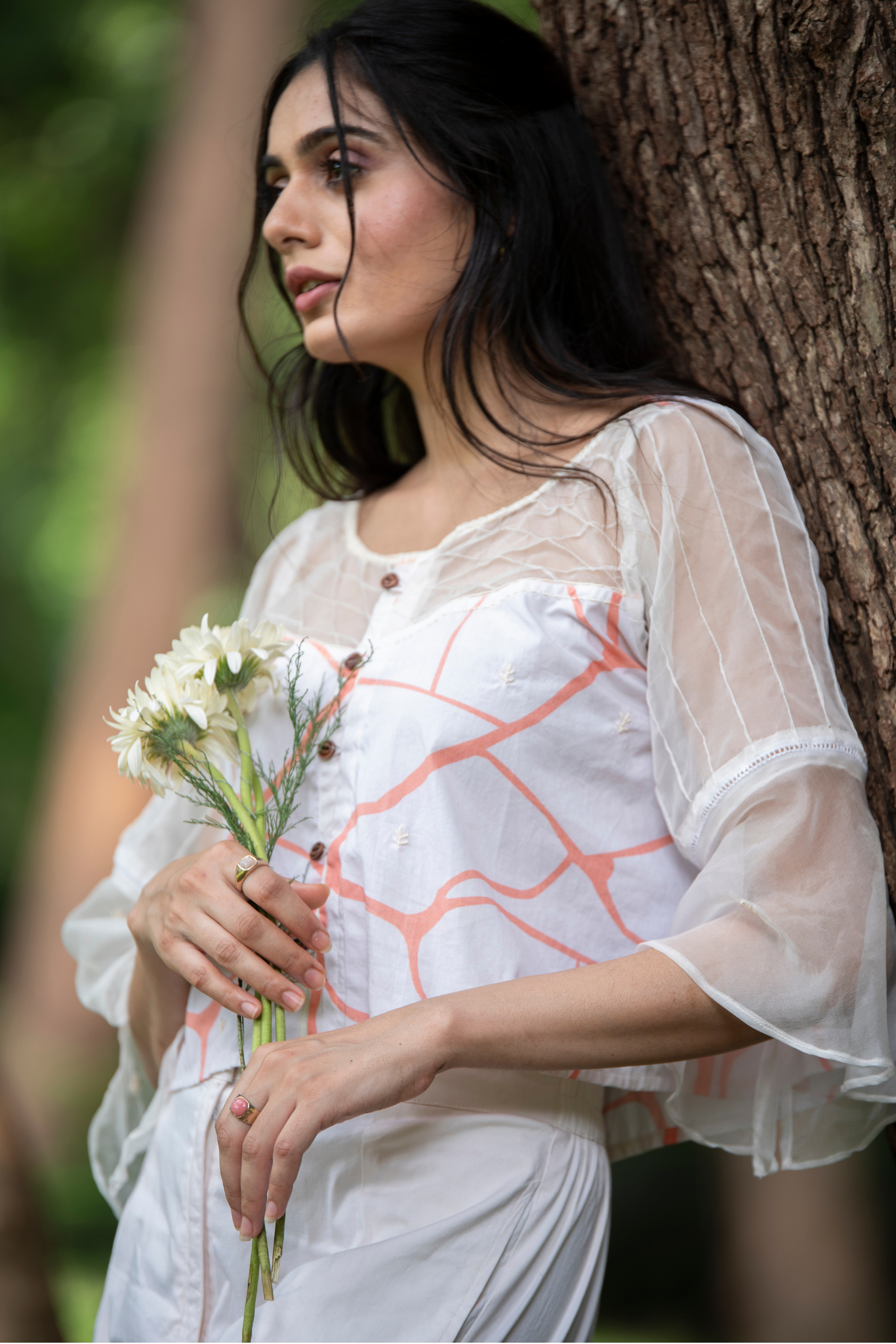 Organza & Cotton Summery Top