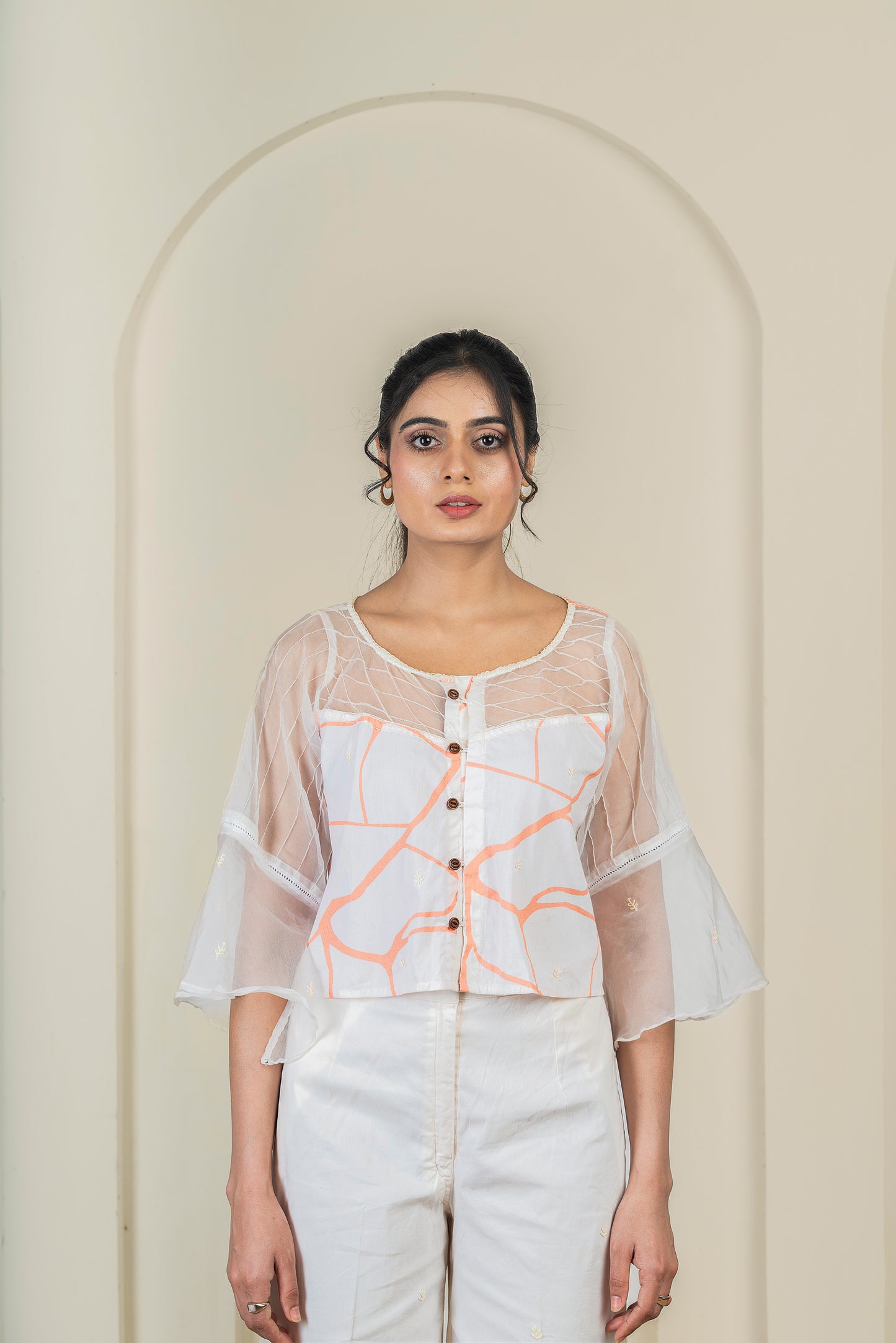 Organza & Cotton Summery Top