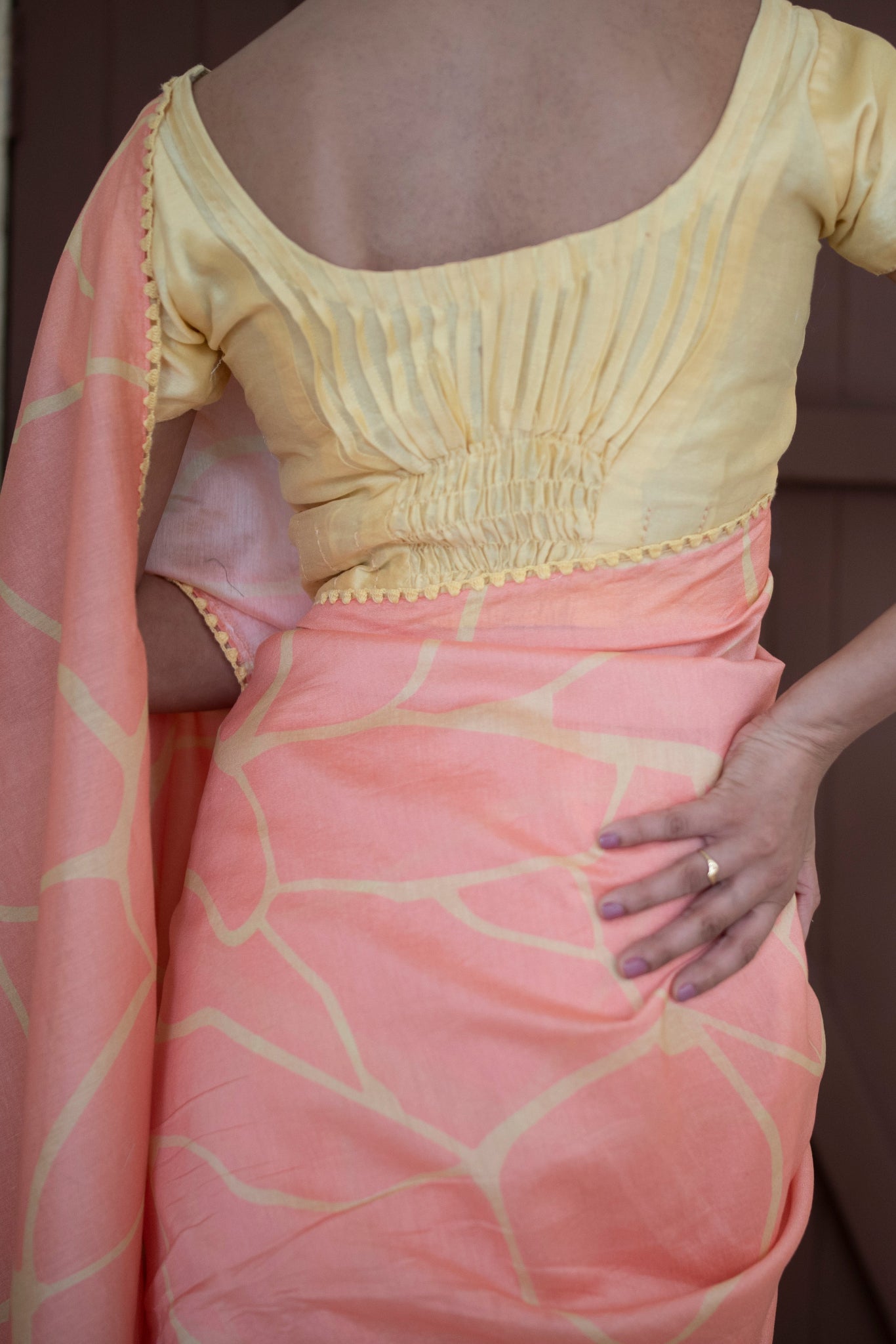 Lemon Yellow Chanderi Silk Blouse