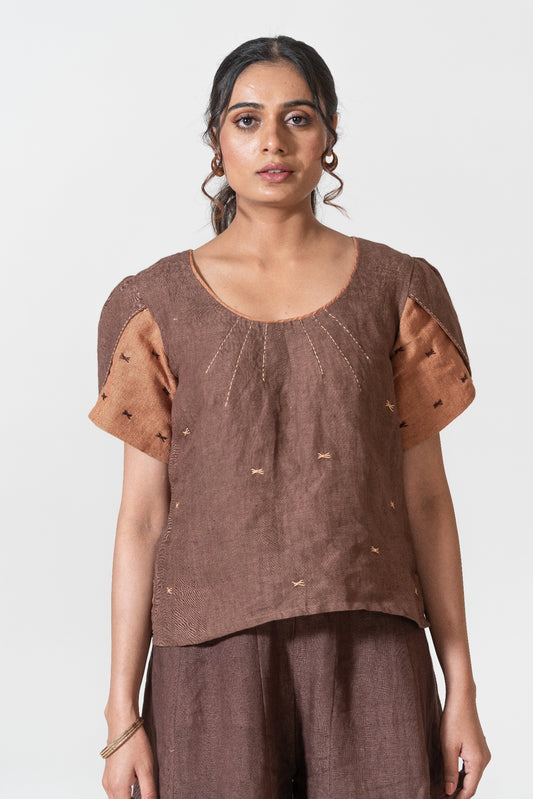 Top With Tulip Style Sleeves
