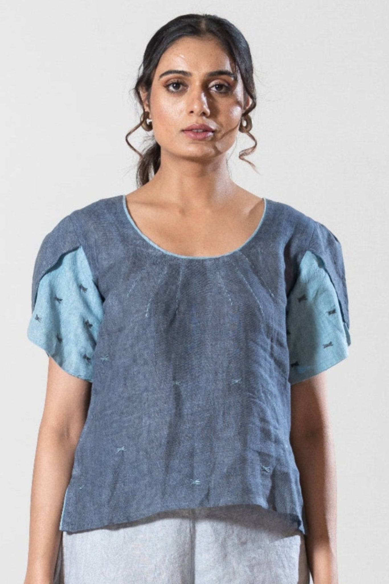 Top With Tulip Style Sleeves