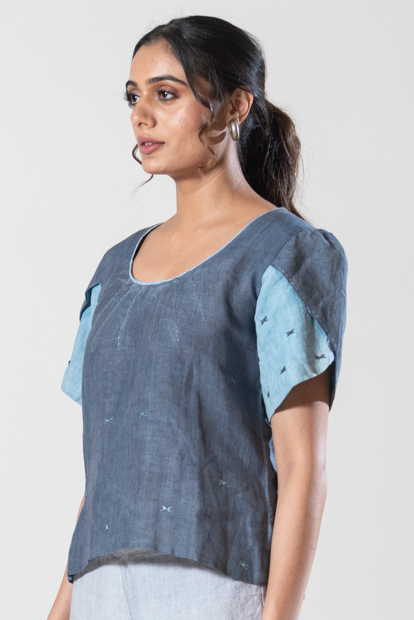 Top With Tulip Style Sleeves