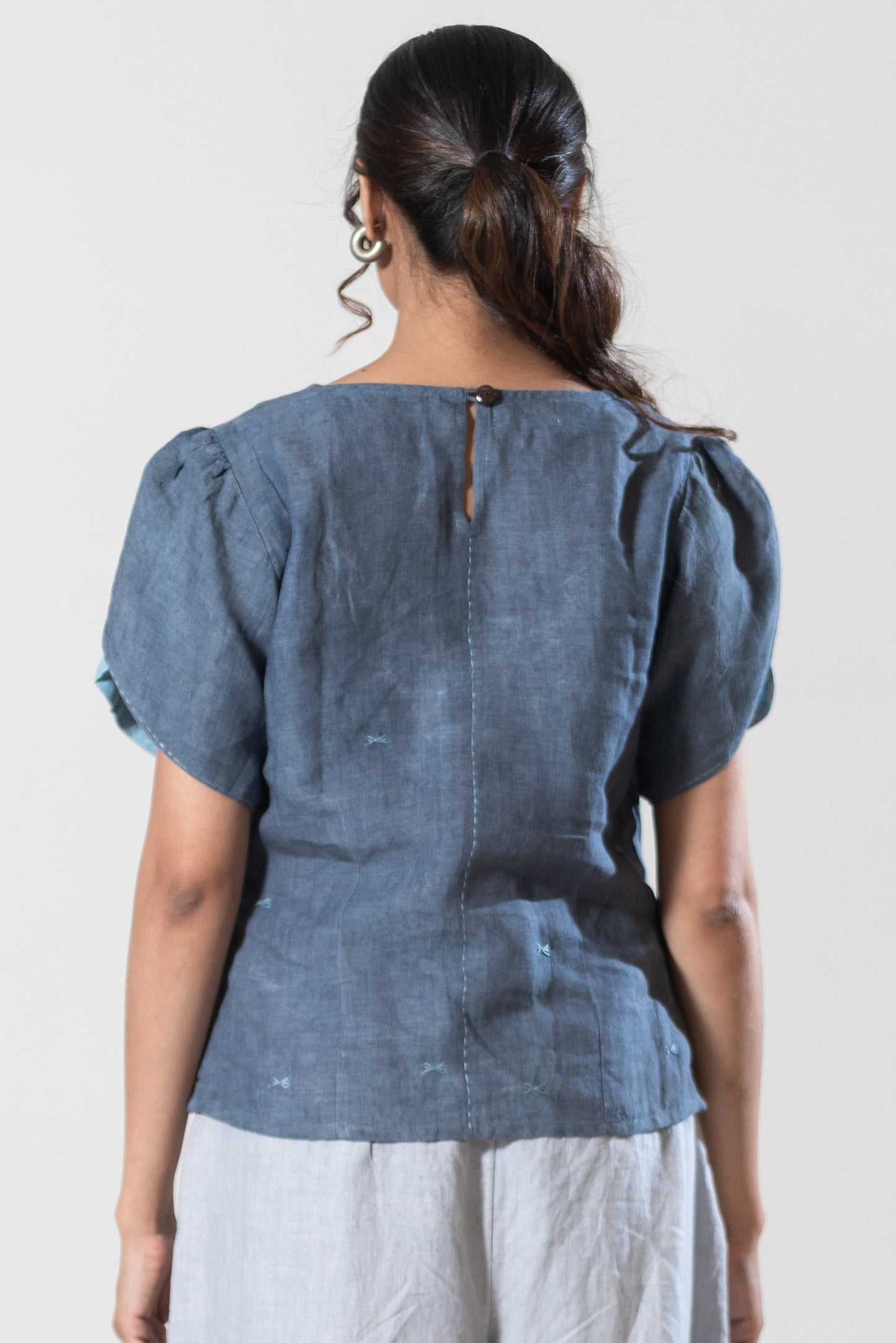 Top With Tulip Style Sleeves