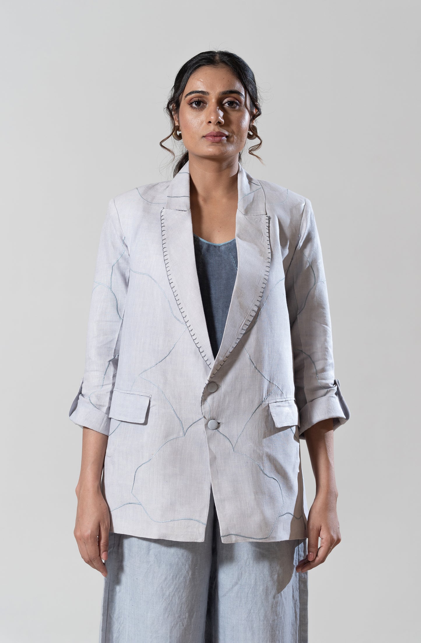 Machine and Hand Embroidered Blazer