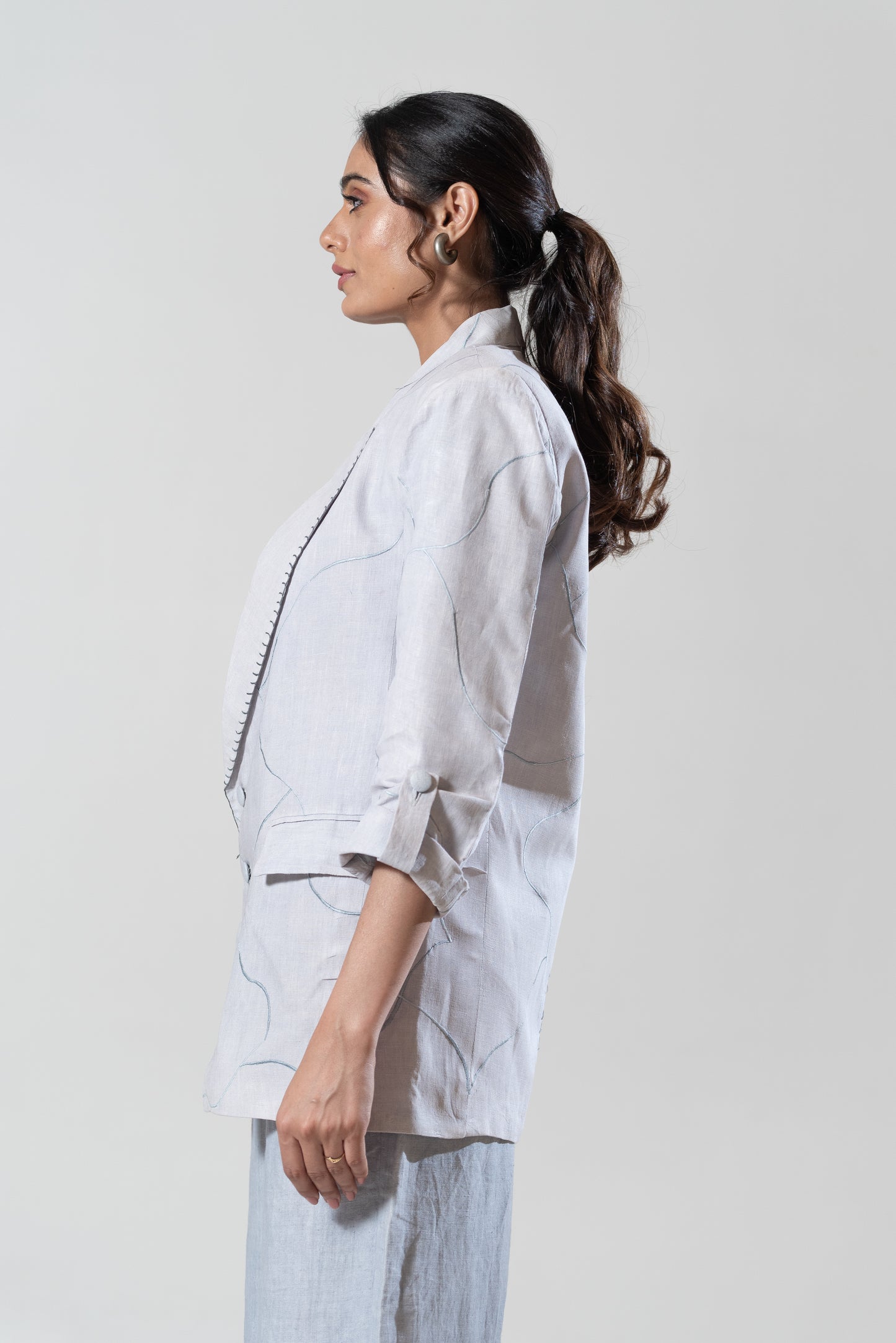 Machine and Hand Embroidered Blazer