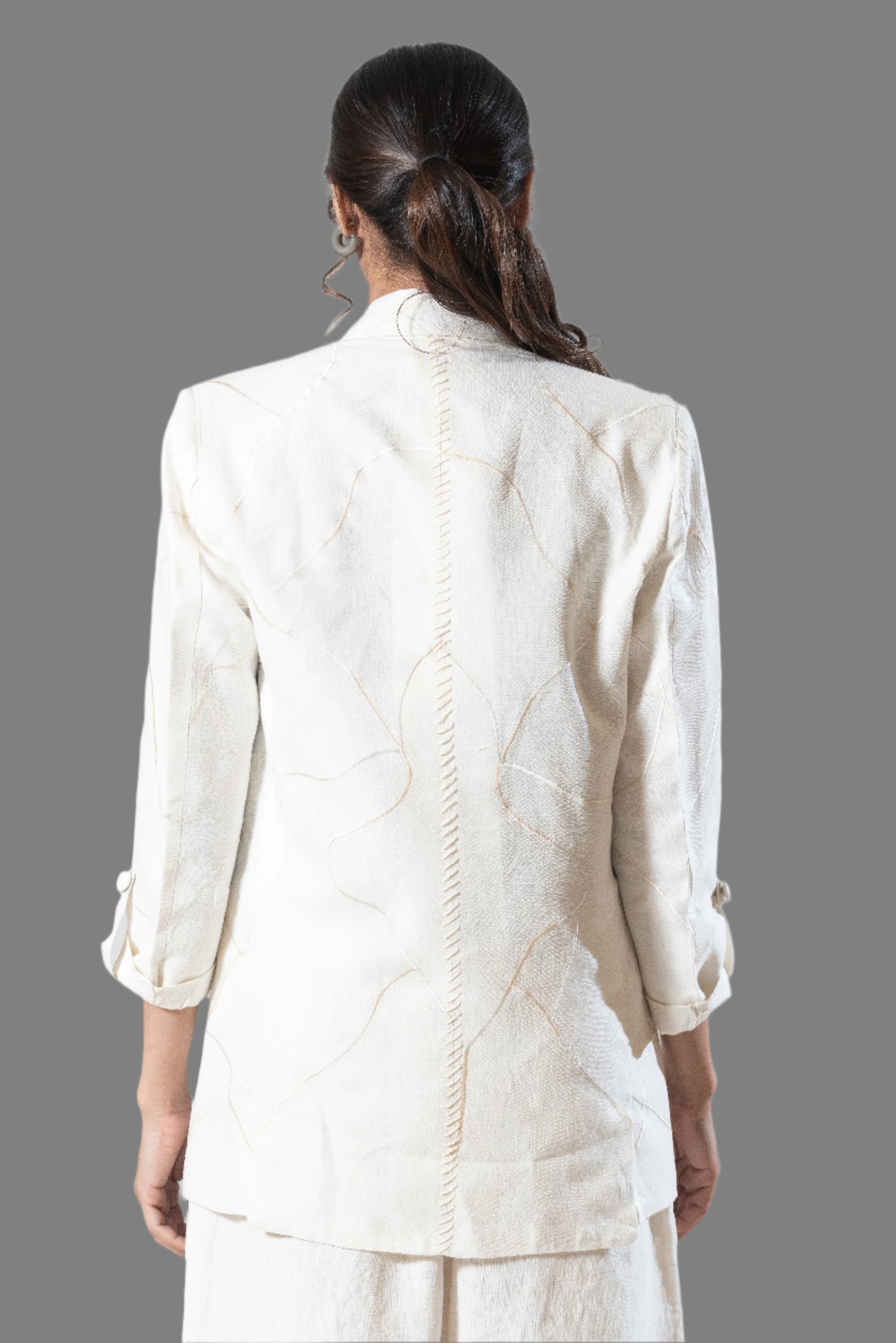 Machine and Hand Embroidered Blazer