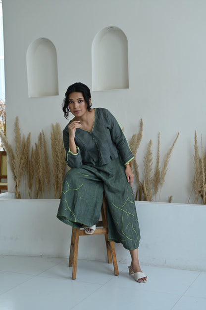 Olive Linen Co-Ord Set