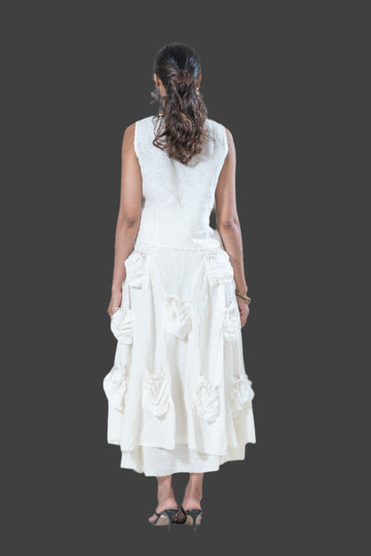 Cotton Double-layered Pocketful Skirt