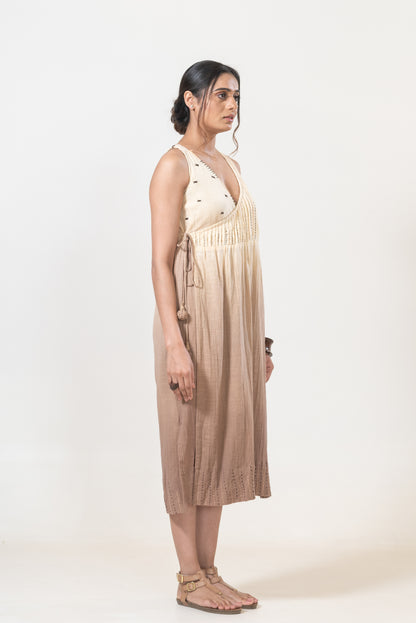 Ombre Cotton Tie-on Dress