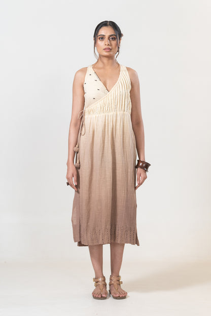 Ombre Cotton Tie-on Dress