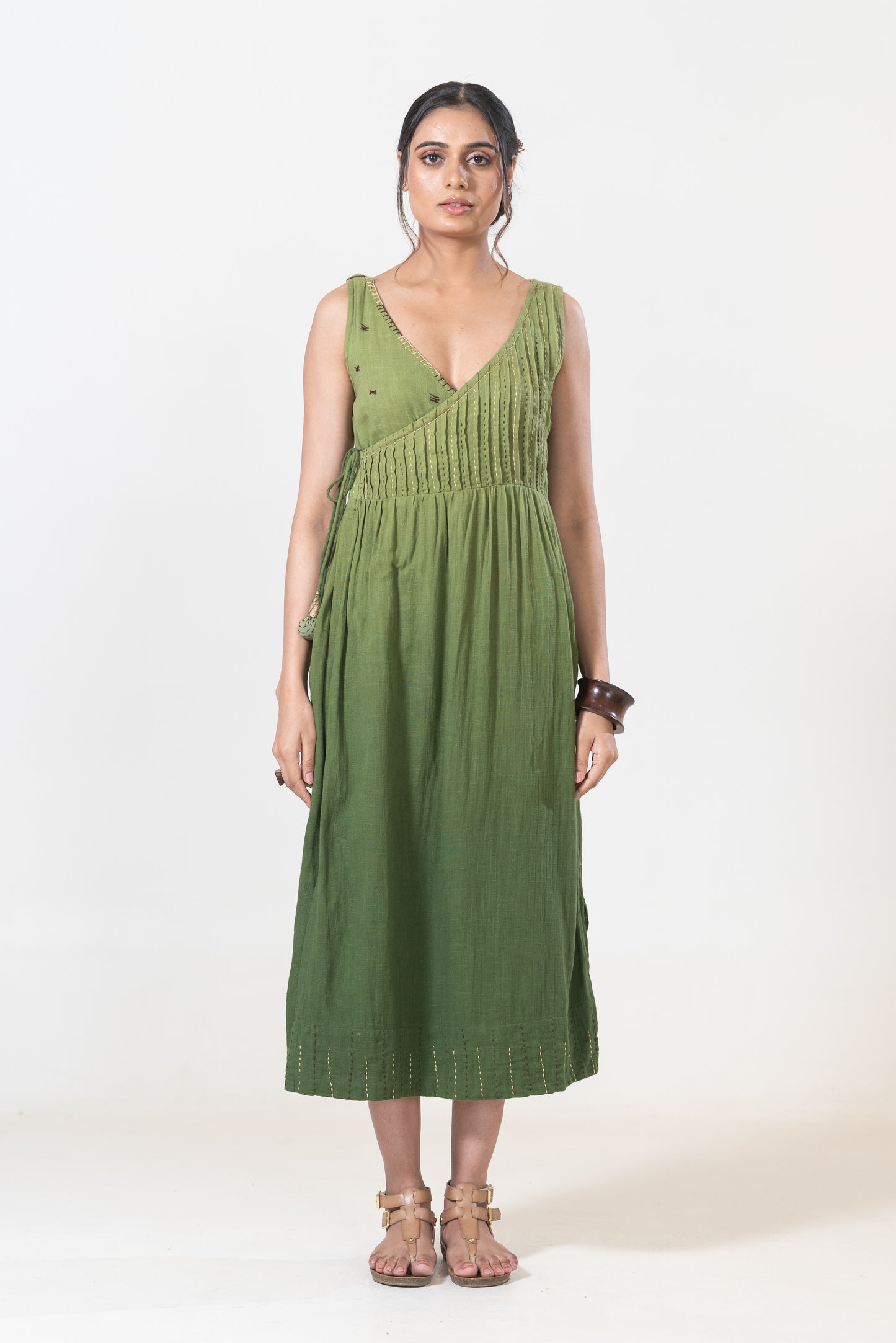 Ombre Cotton Tie-on Dress