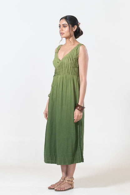 Ombre Cotton Tie-on Dress