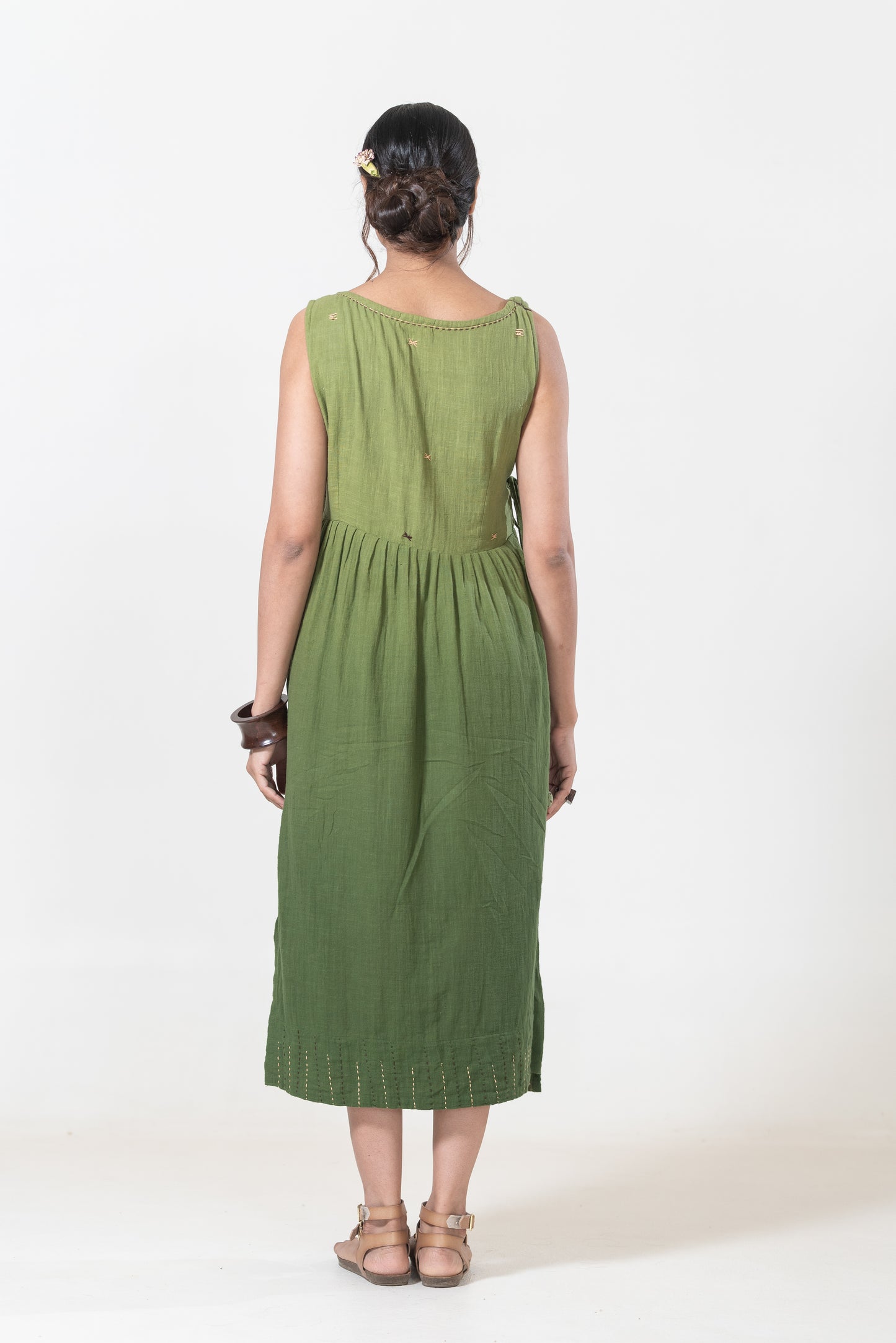 Ombre Cotton Tie-on Dress