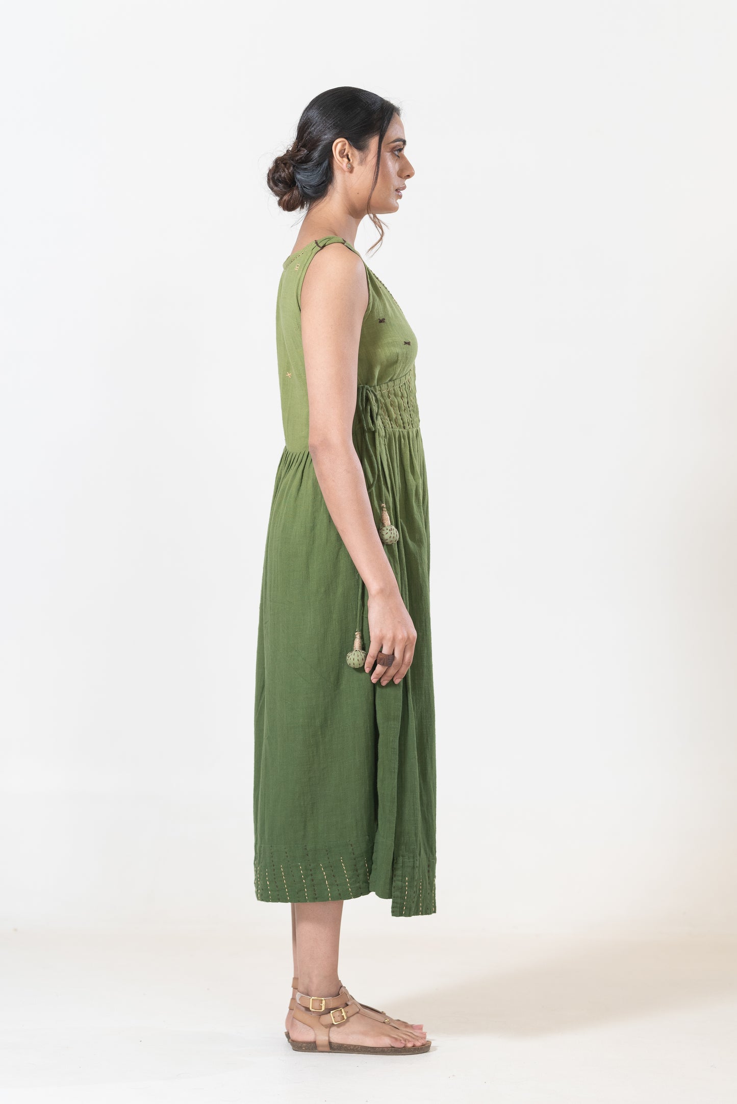 Ombre Cotton Tie-on Dress