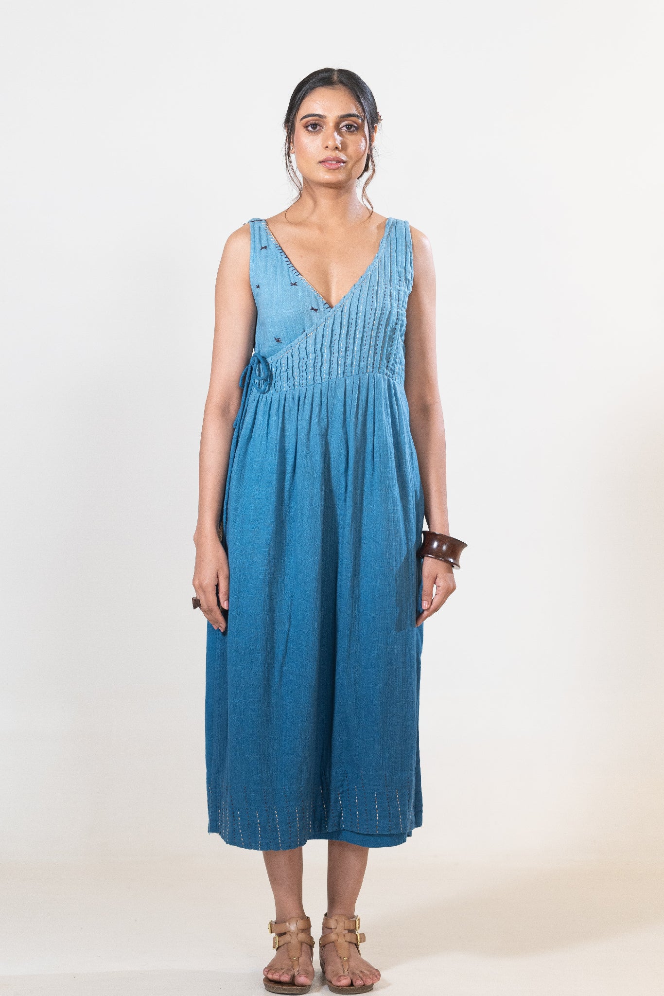 Ombre Cotton Tie-on Dress