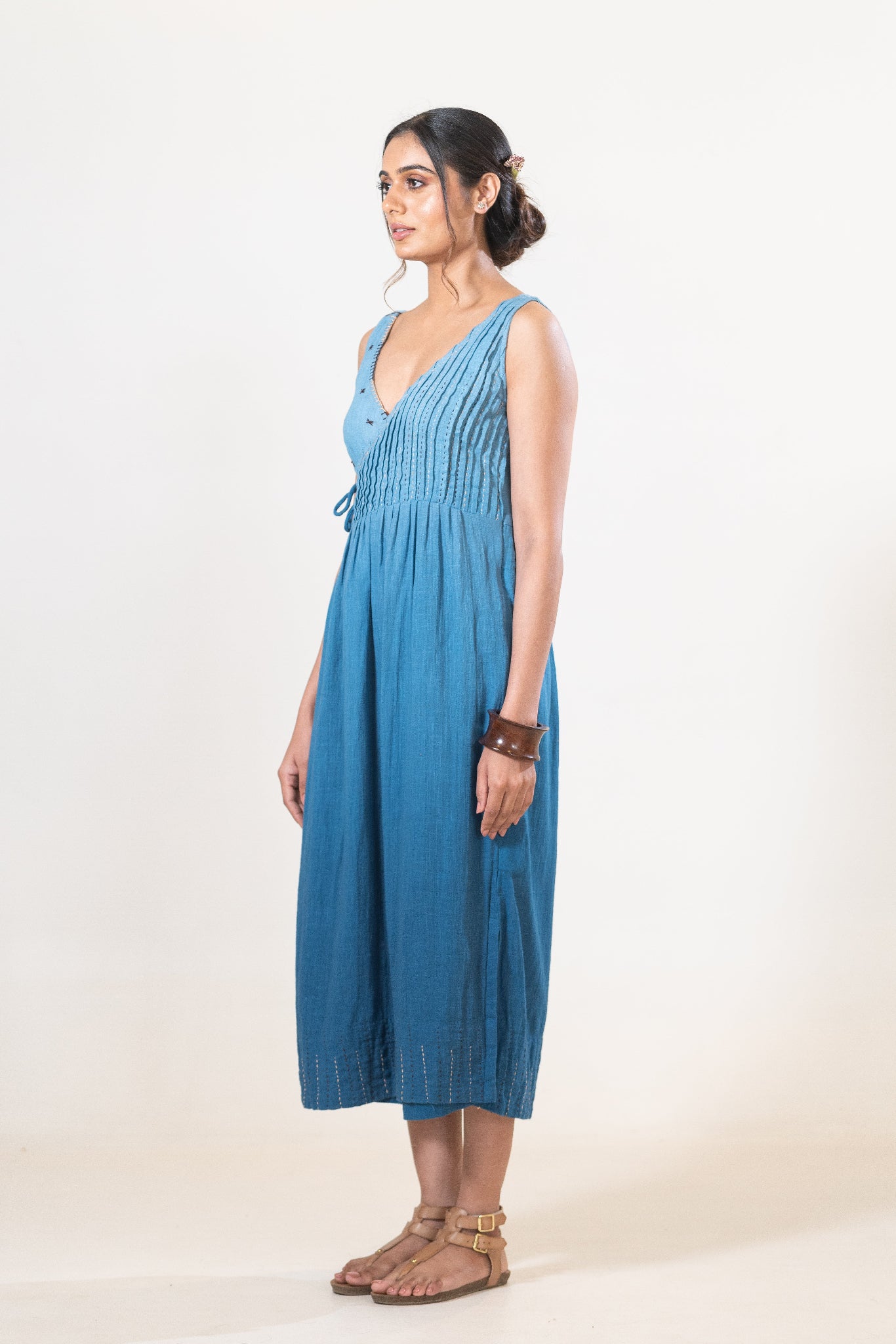 Ombre Cotton Tie-on Dress