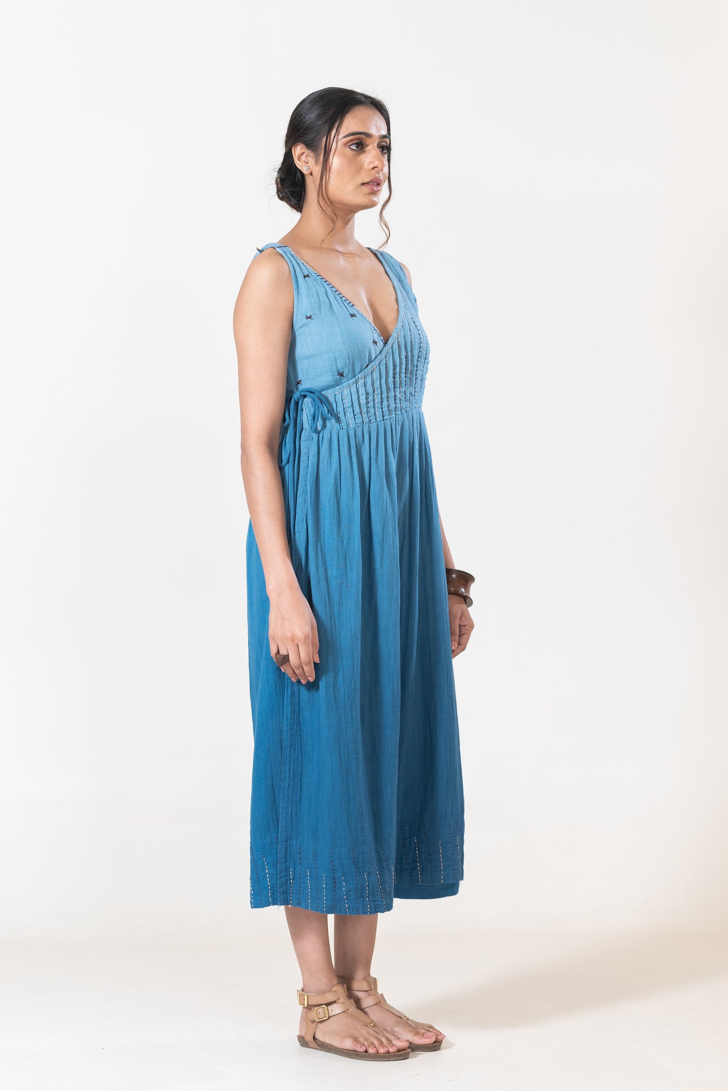 Ombre Cotton Tie-on Dress