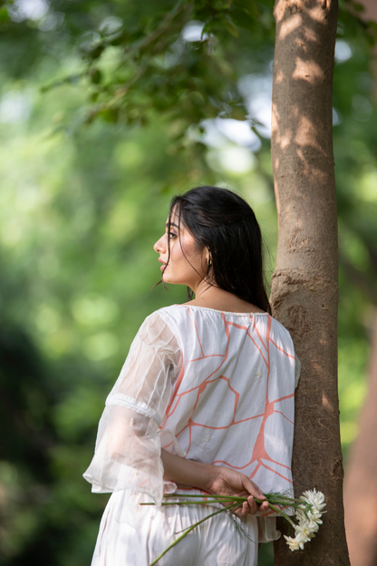 Organza & Cotton Summery Top