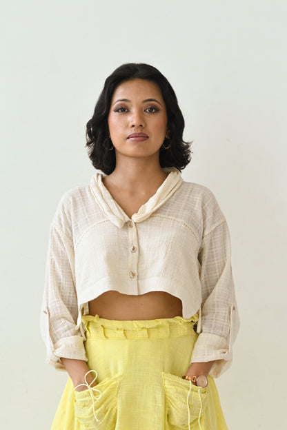 Cotton Cropped Shirt