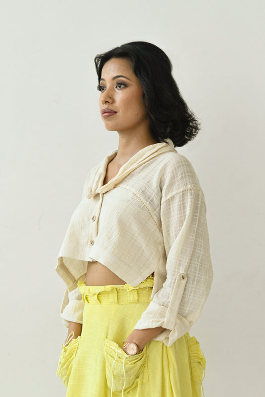 Cotton Cropped Shirt