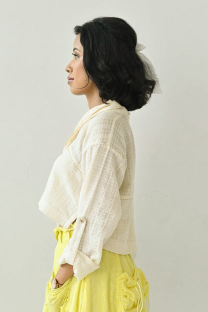 Cotton Cropped Shirt