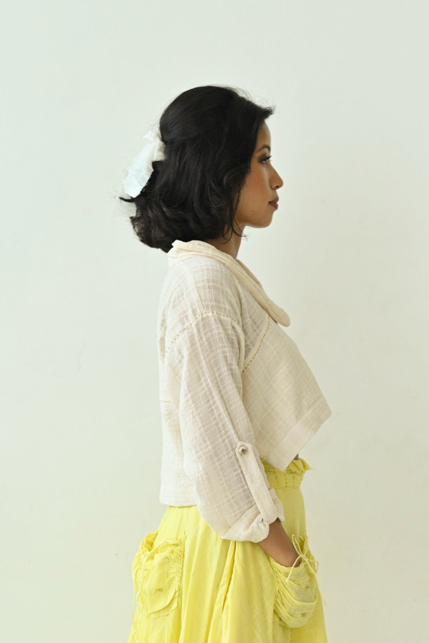 Cotton Cropped Shirt