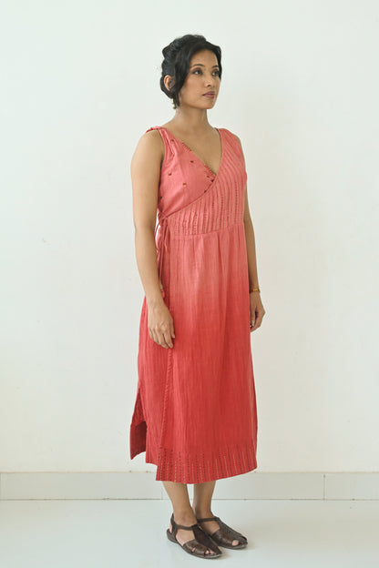 Ombre Cotton Tie-on Dress
