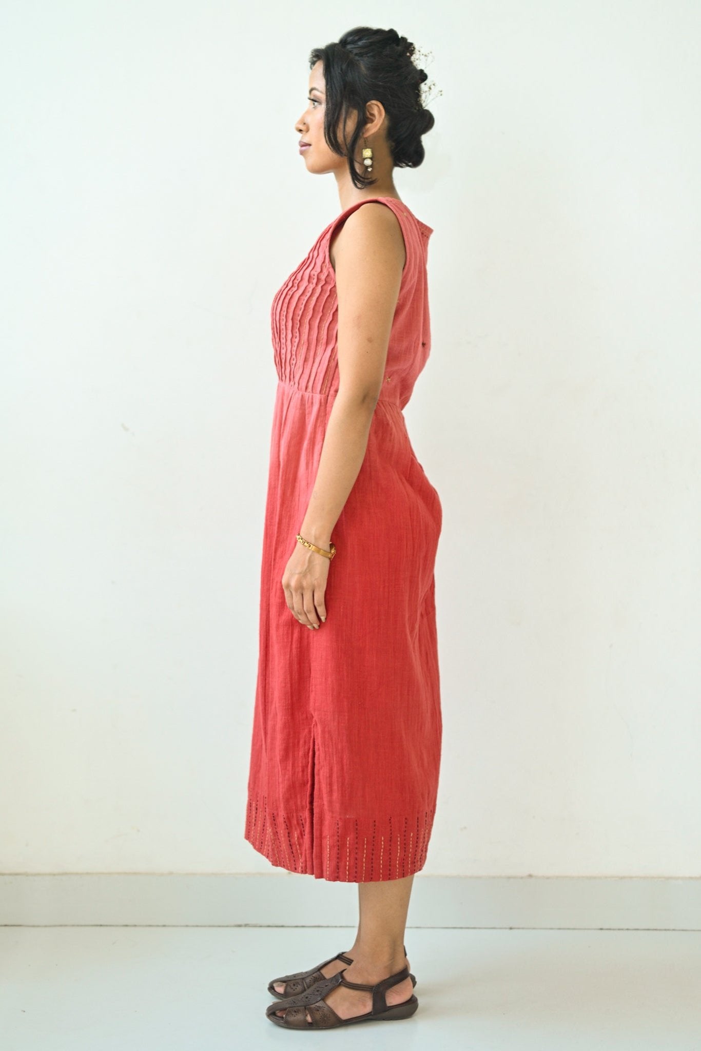 Ombre Cotton Tie-on Dress