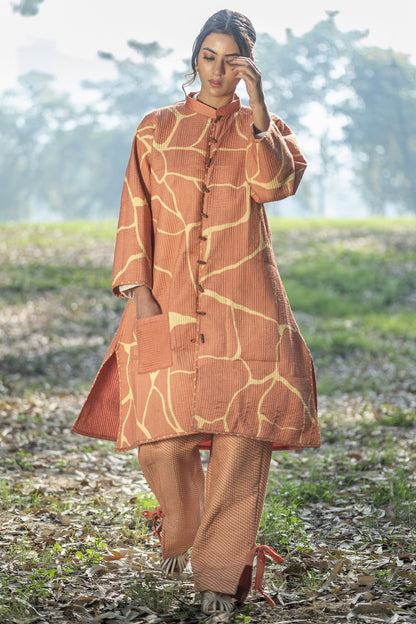 Reversible Quilted Co-Ord Set with Straight-Cut Jacket & Quilted Pants (
