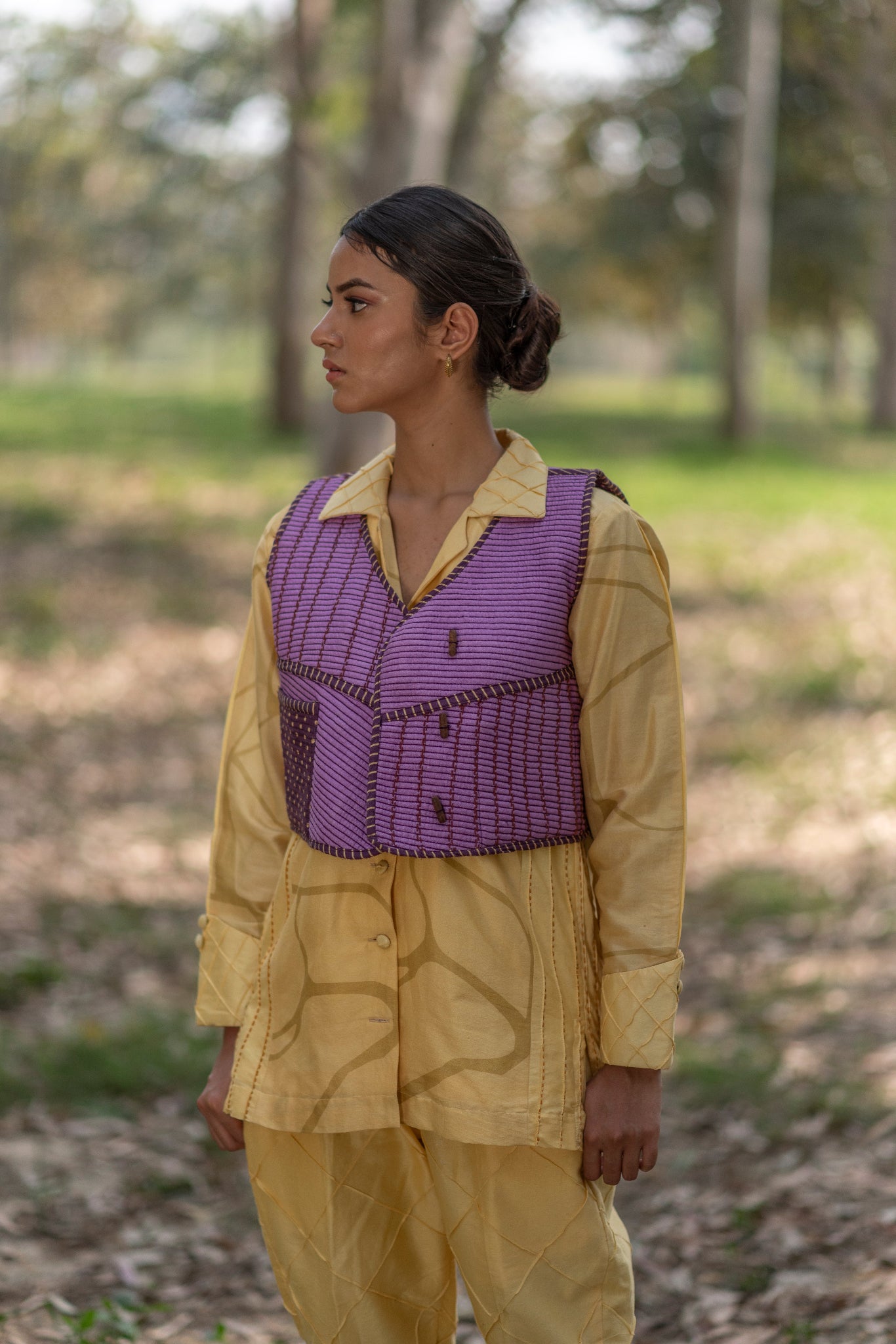 quilted sleeveless jacket