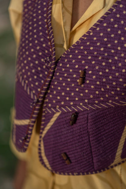 Kantha embroidery jacket