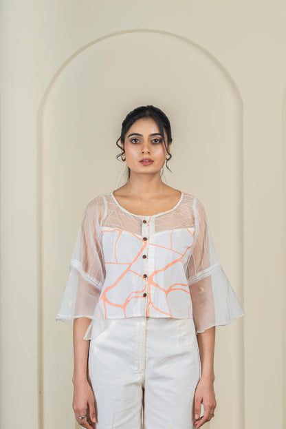 Organza & Cotton Summery Top