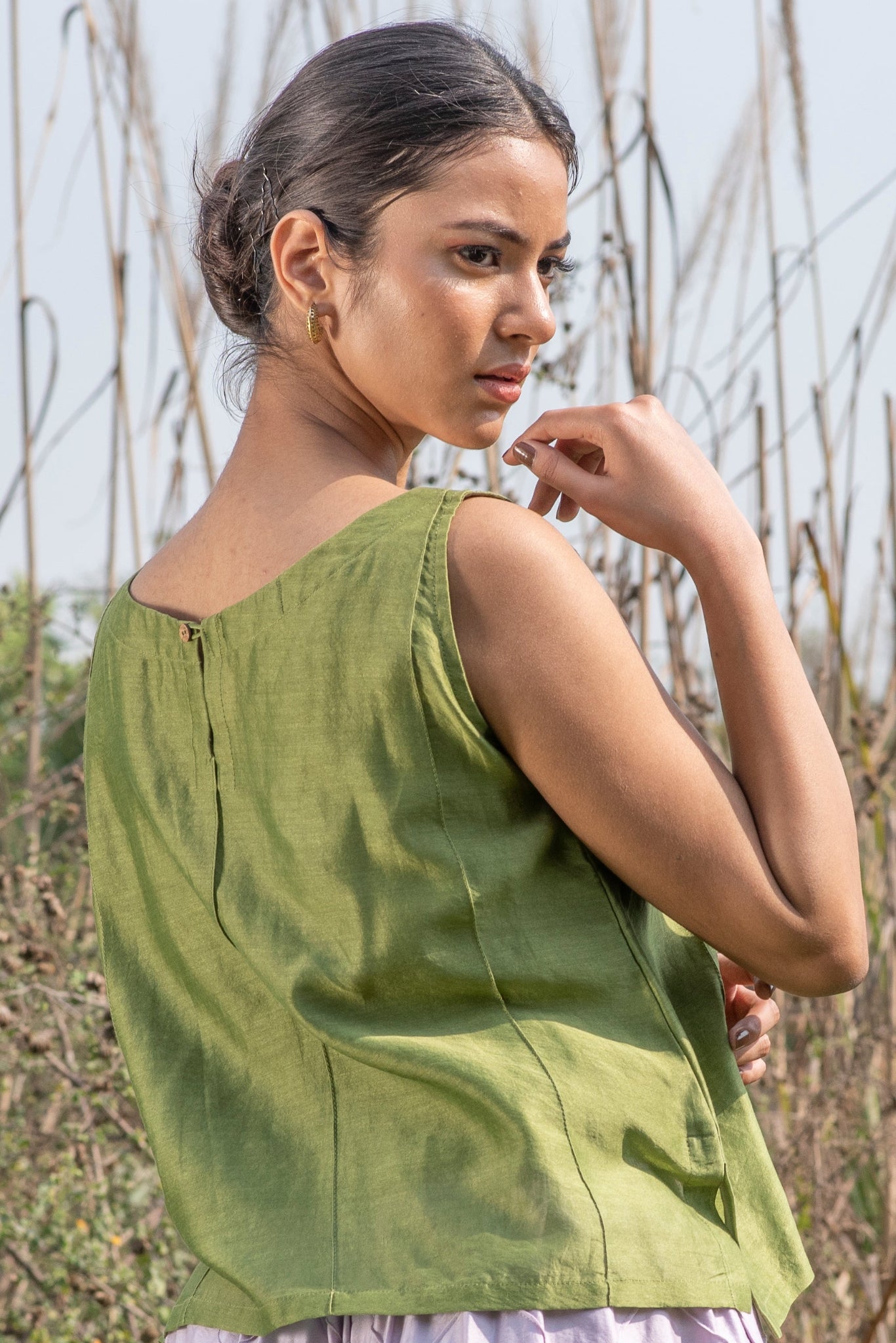 designer sleeveless top India