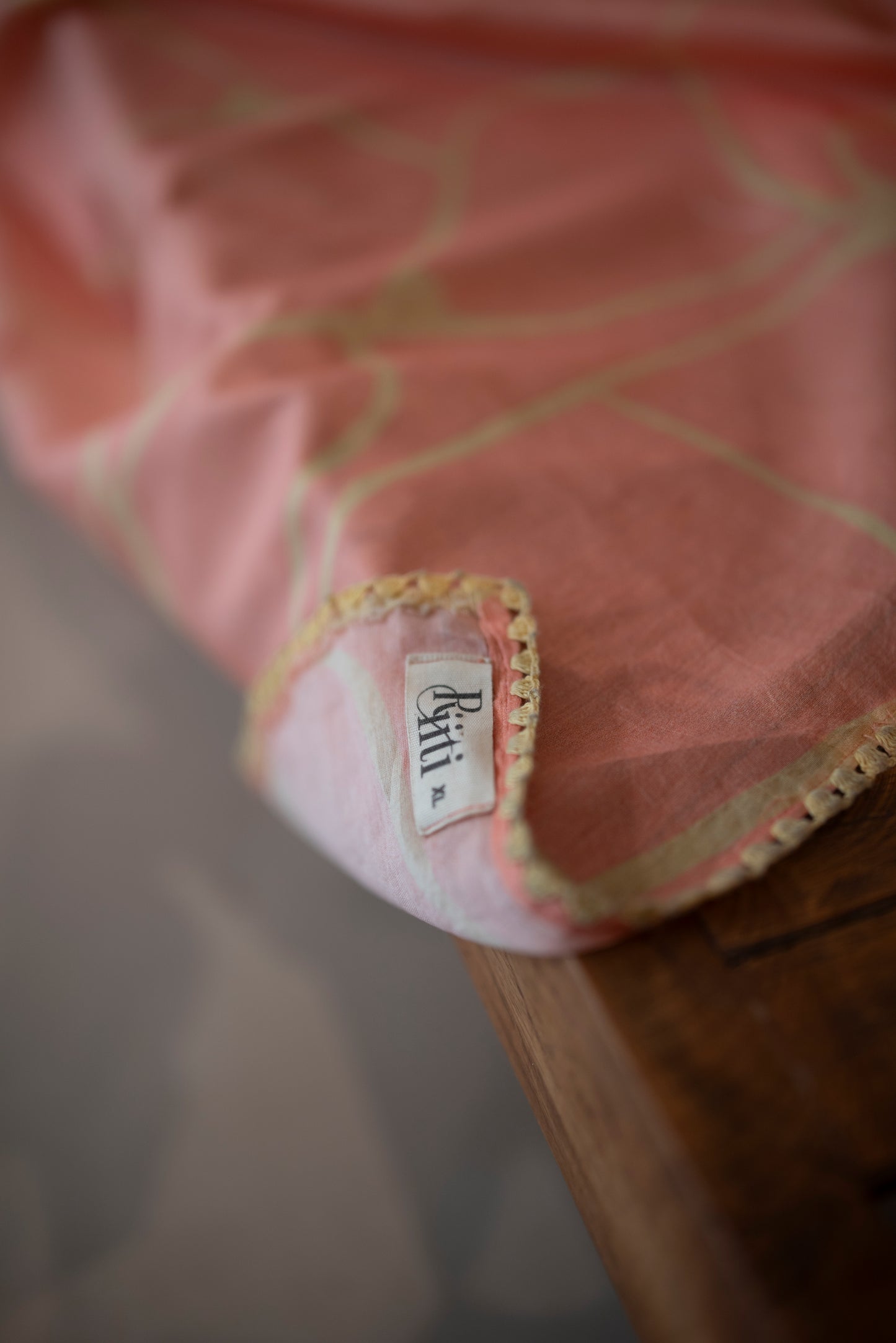 Peach Chanderi Silk Sari