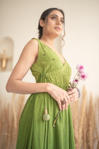 Ombre Cotton Tie-on Dress