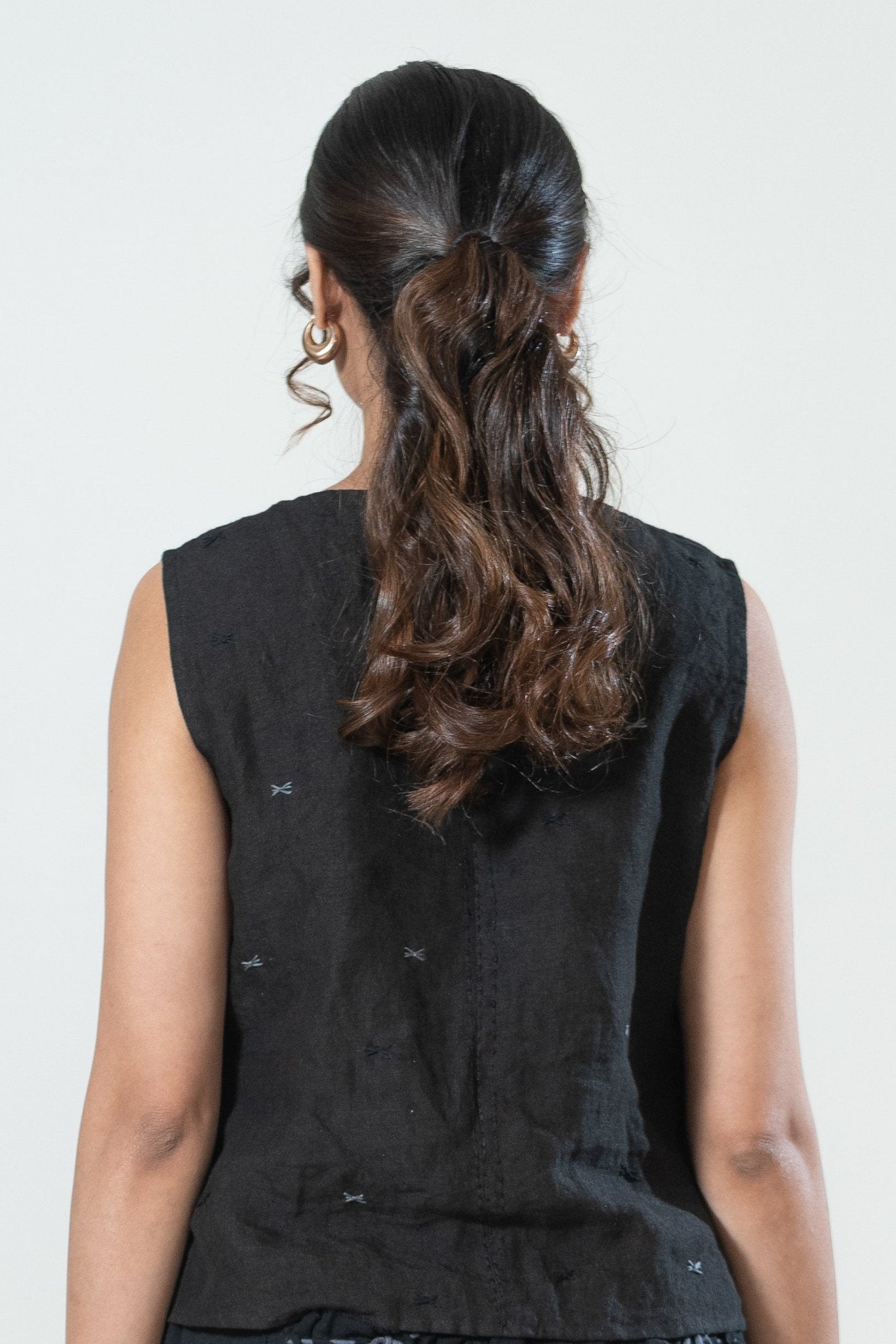 Linen Embroidered Top