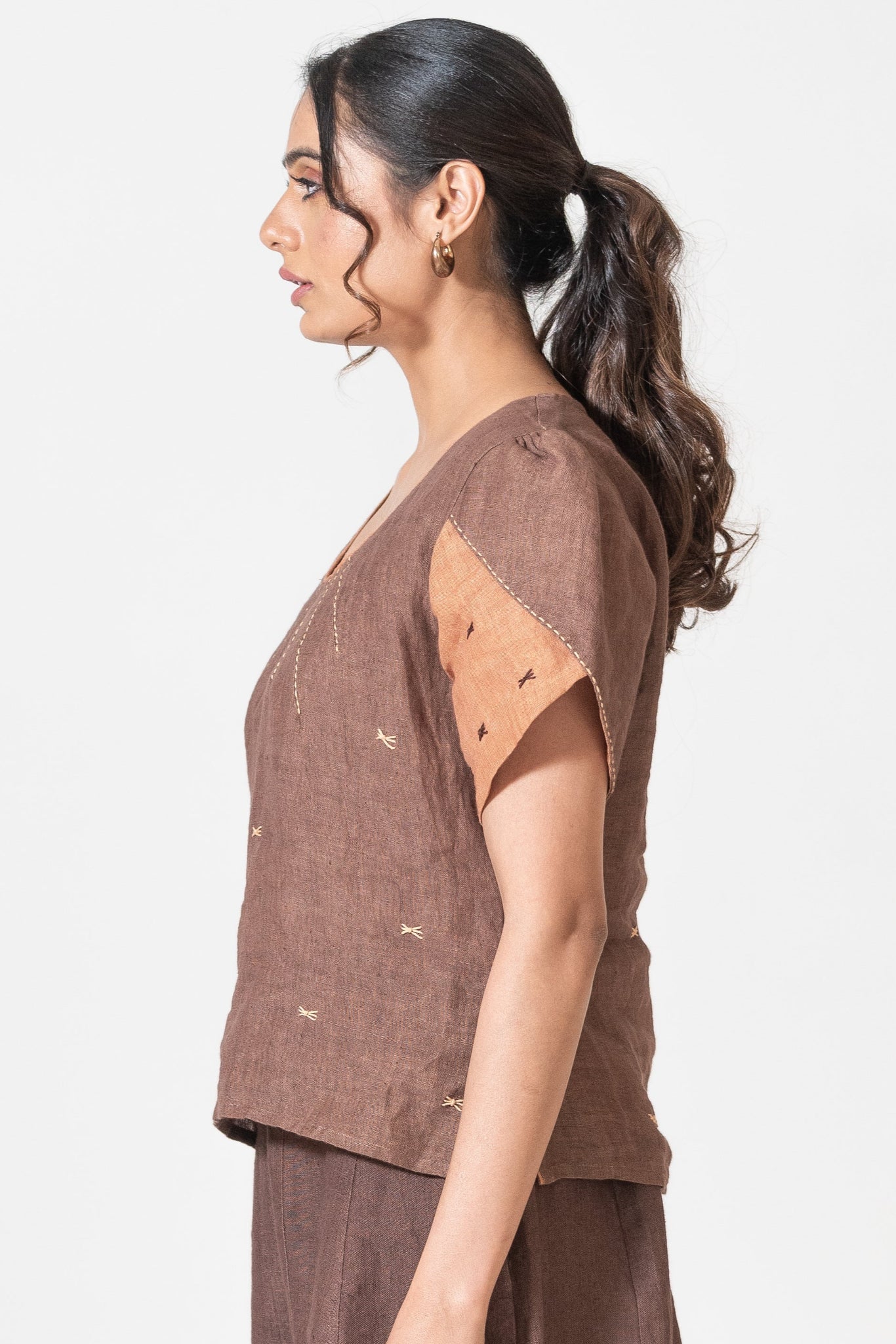 Top With Tulip Style Sleeves