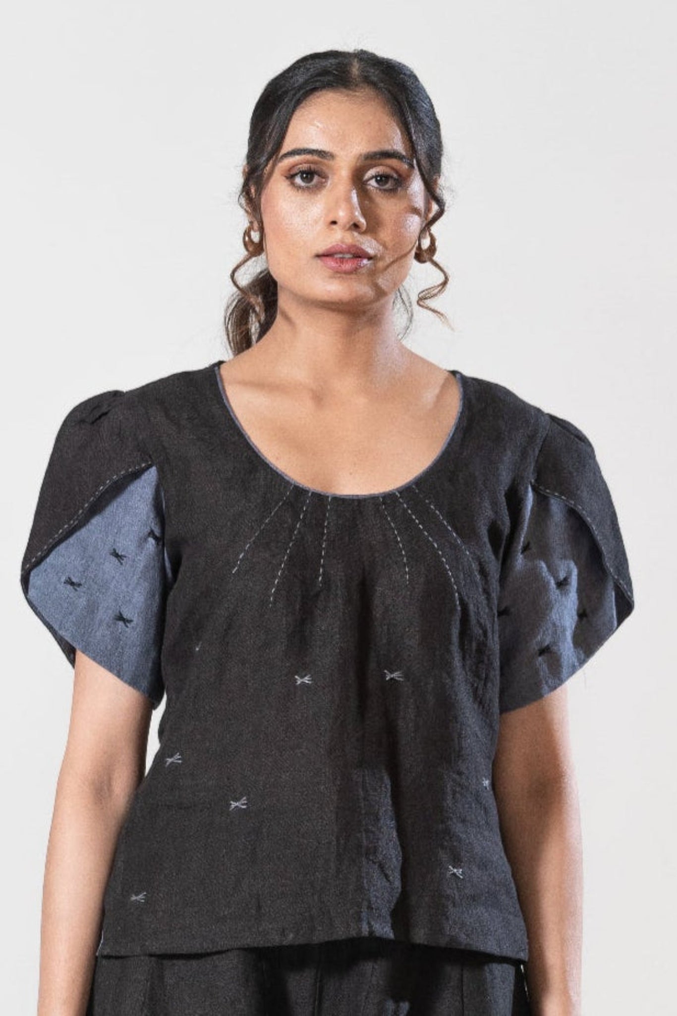 Top With Tulip Style Sleeves