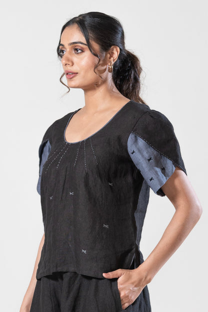 Top With Tulip Style Sleeves