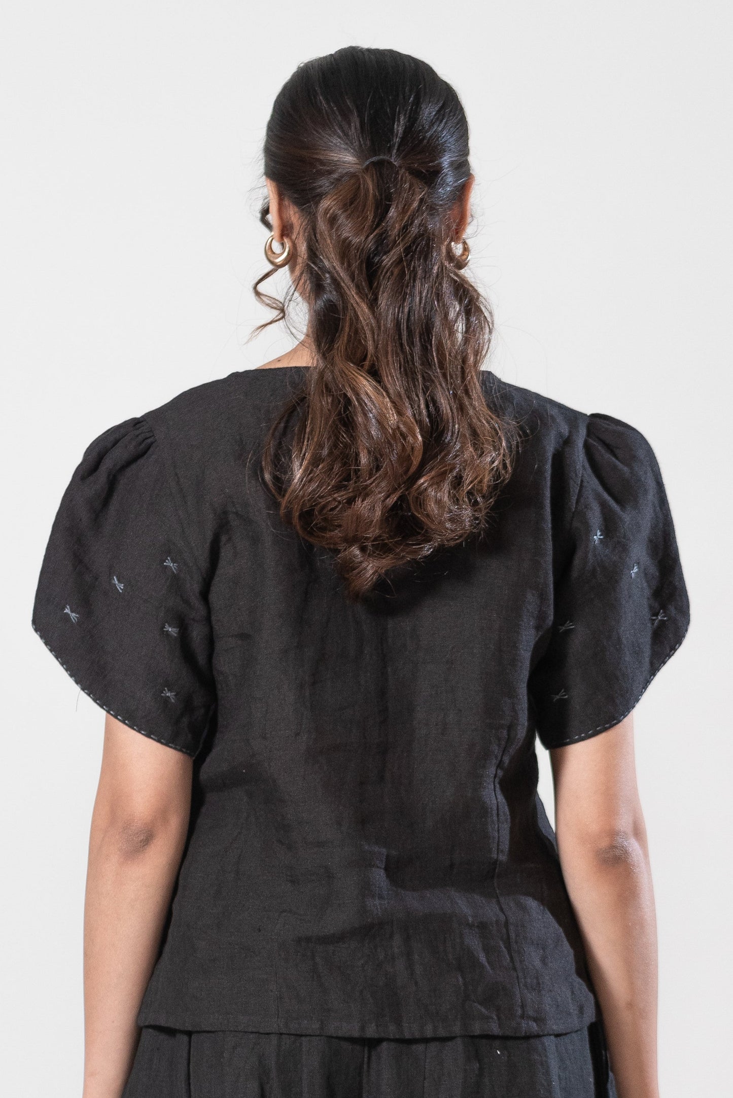 Top With Tulip Style Sleeves