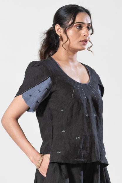 Top With Tulip Style Sleeves