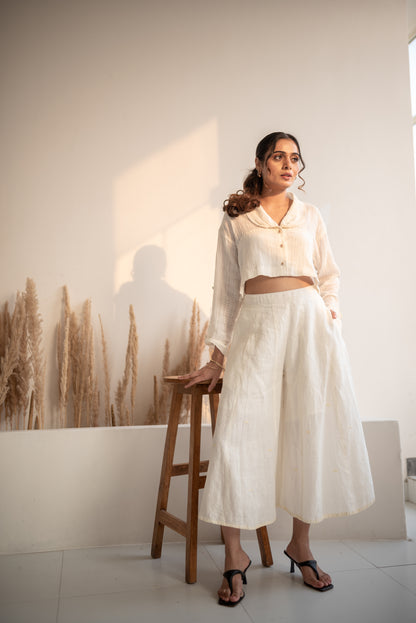 Cotton Cropped Shirt