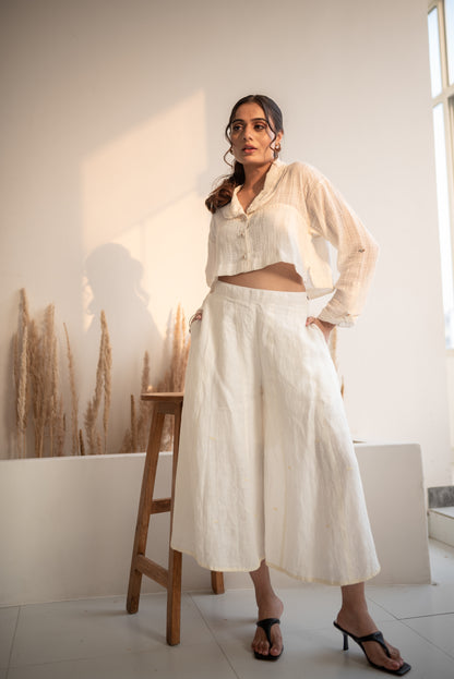 Cotton Cropped Shirt