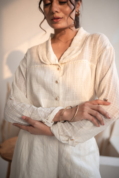 Cotton Cropped Shirt