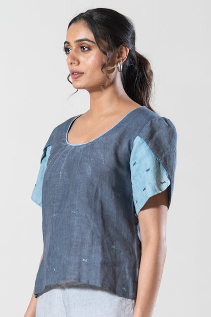 Top With Tulip Style Sleeves