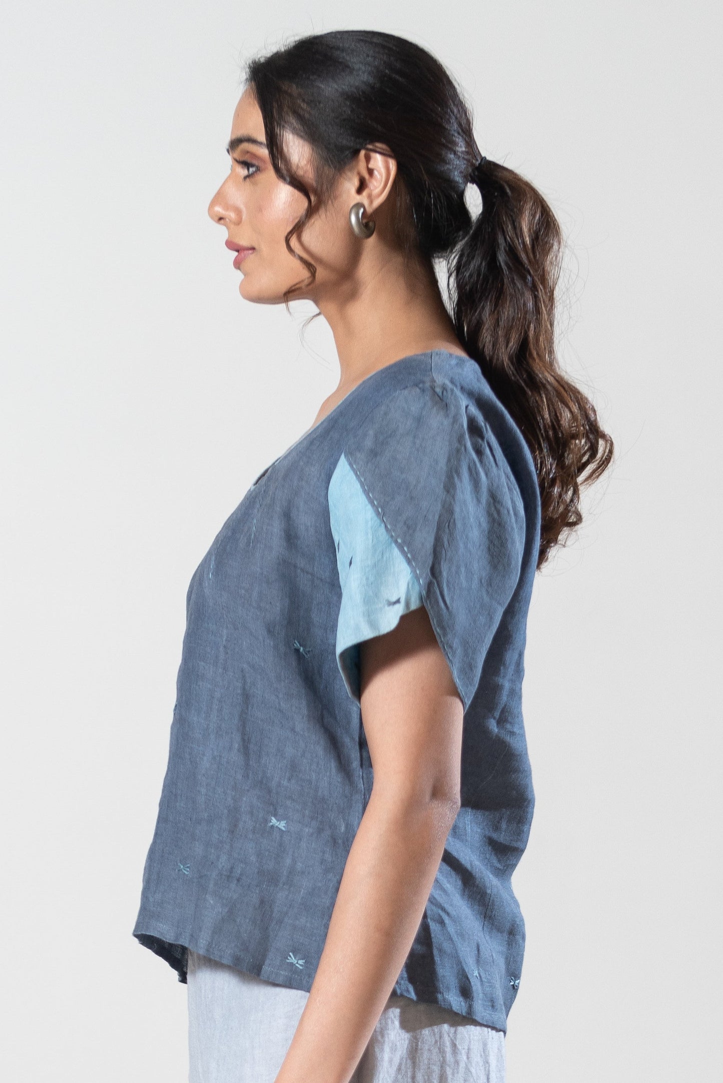 Top With Tulip Style Sleeves