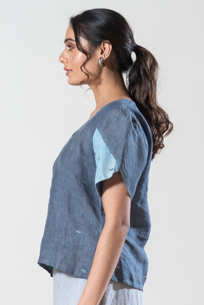 Top With Tulip Style Sleeves